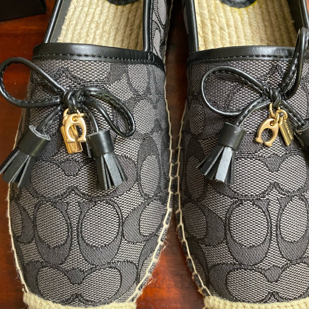 Coach Black Carson Signature Espadrilles
